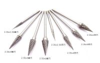 2.35mm Shaft 10pcs Tungsten Carbide Burrs Tree Pointed 